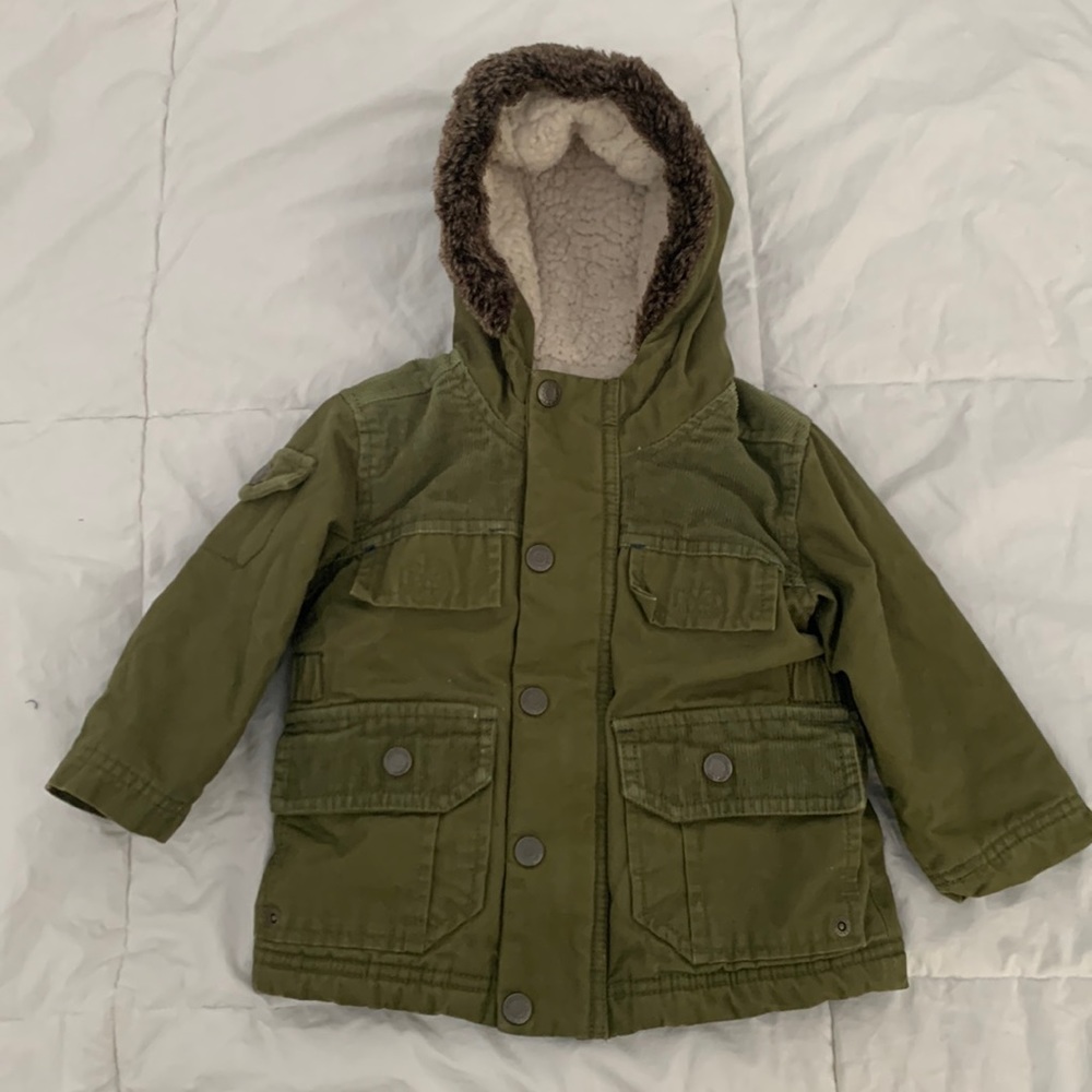 Old Navy sherpa-lined hooded utility jacket